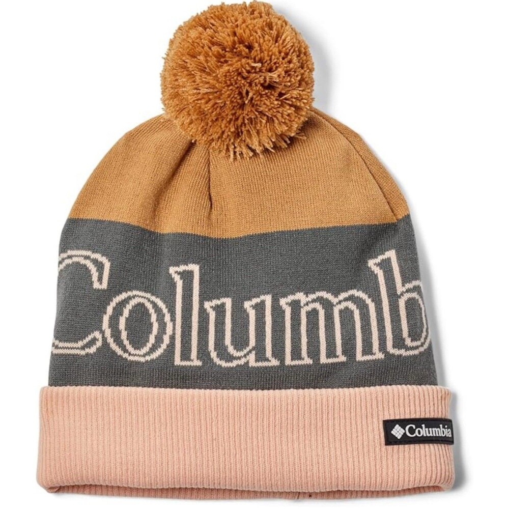 Columbia Unisex Polar Powder ll Beanie Hat In Beach Shark Peach Blossom New